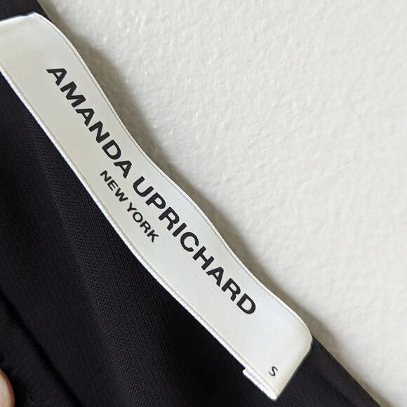 Amanda Uprichard One Shoulder Layered Dress with slits in Black Sz S - Picture 6 of 7